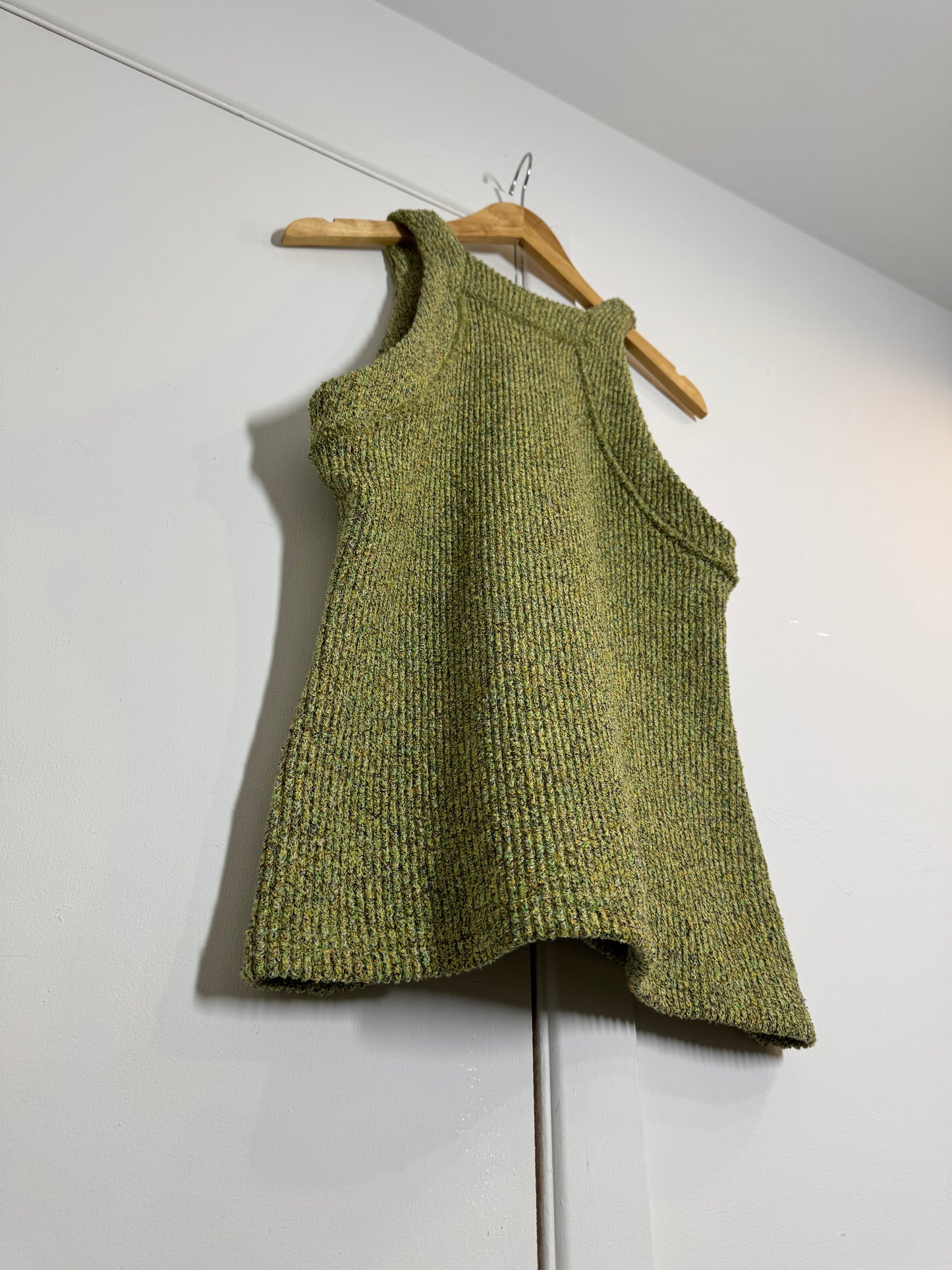 Holzweiler Seat Singlet Green Chunky Knit Tank Top