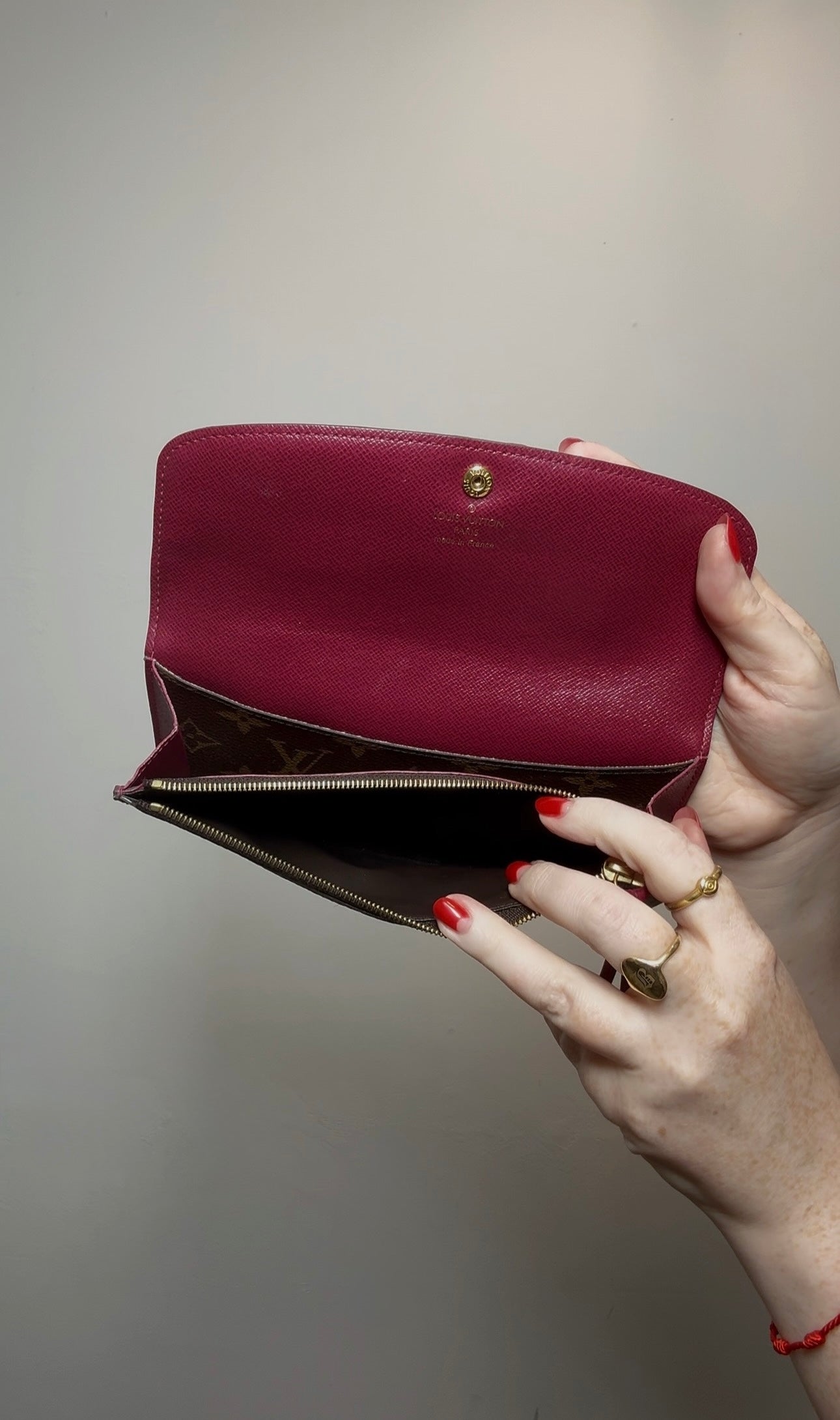Louis Vuitton "Emillie" Canvas Print Wallet