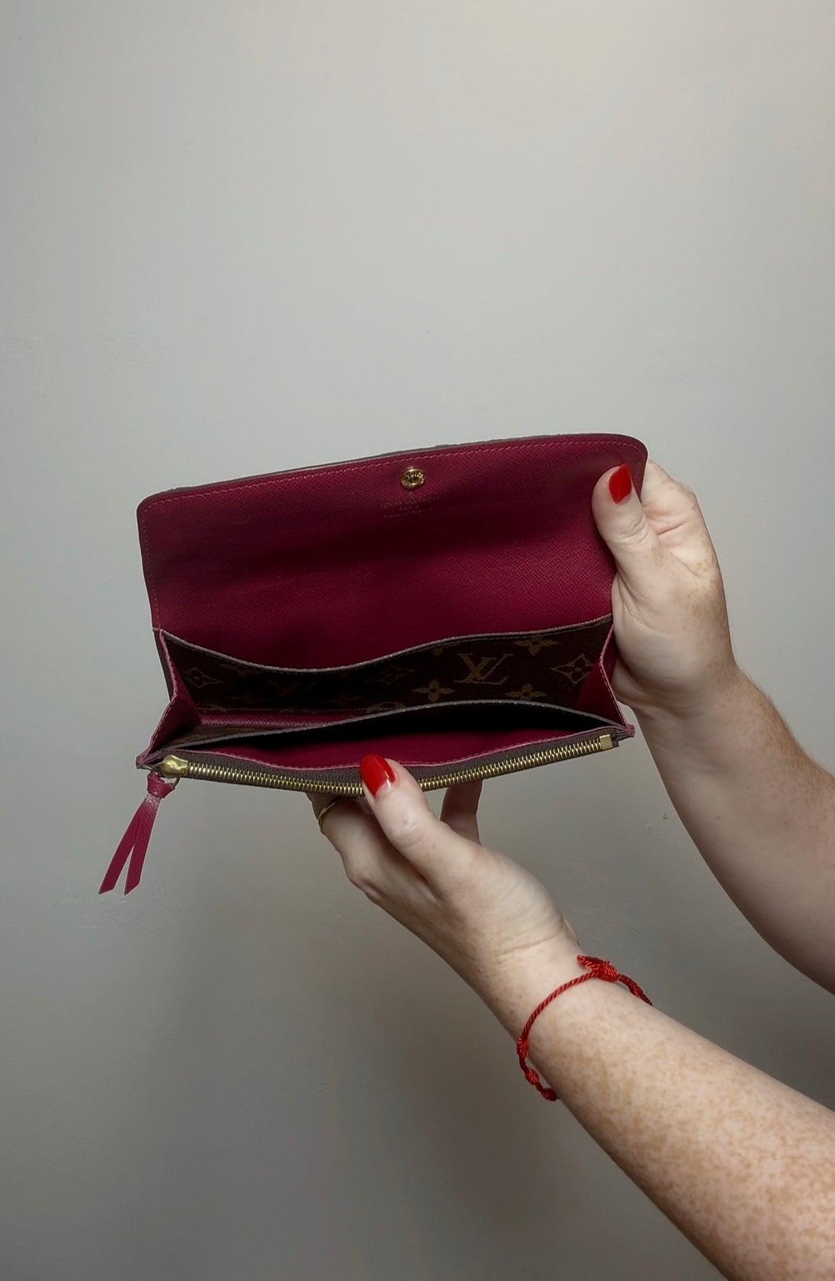 Louis Vuitton "Emillie" Canvas Print Wallet