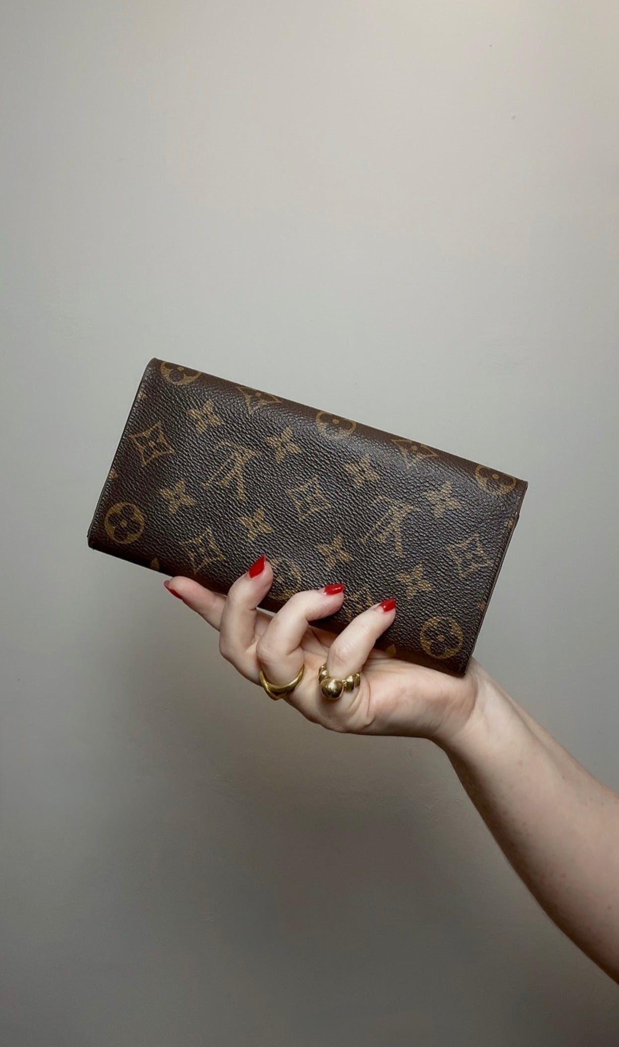 Louis Vuitton "Emillie" Canvas Print Wallet