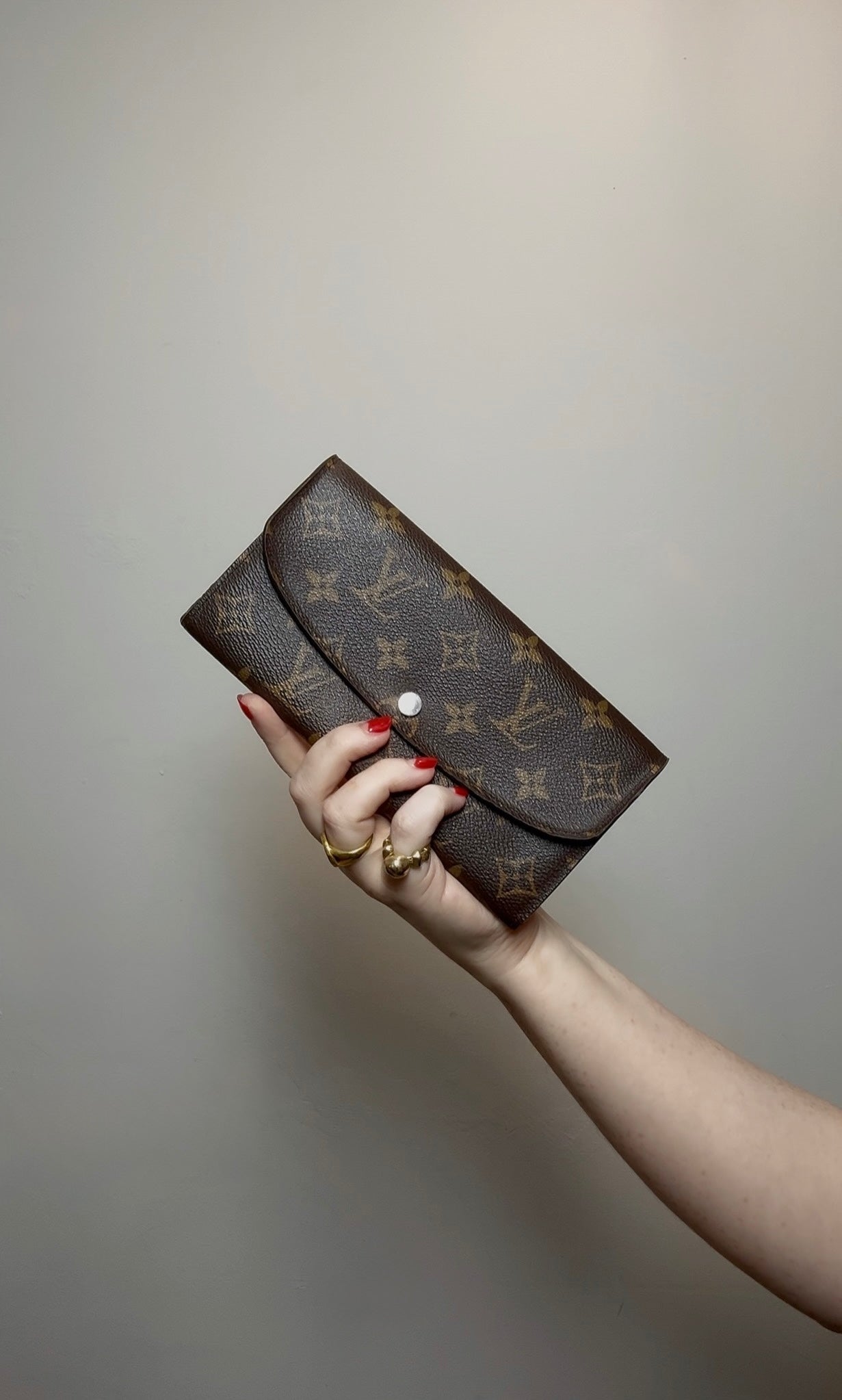 Louis Vuitton "Emillie" Canvas Print Wallet