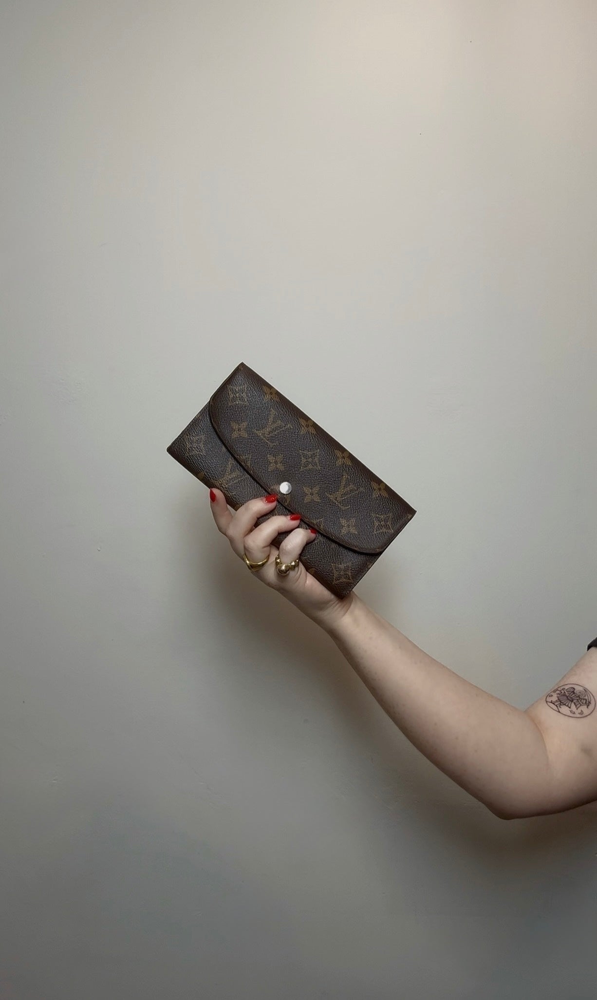 Louis Vuitton "Emillie" Canvas Print Wallet