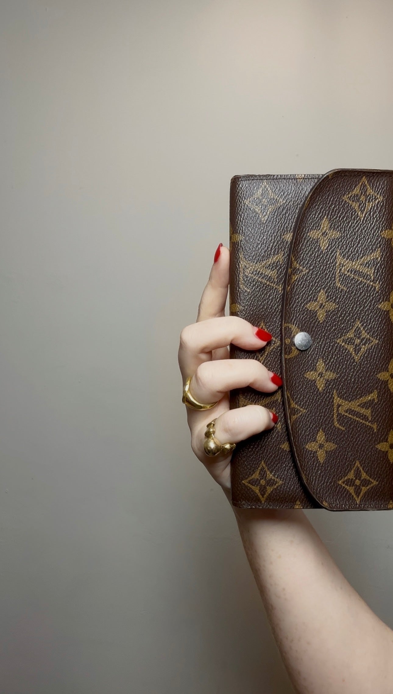 Louis Vuitton "Emillie" Canvas Print Wallet