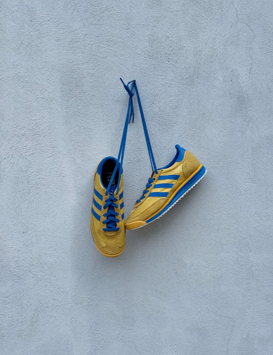 Adidas Yellow & Cobalt Blue Reissue Sneakers