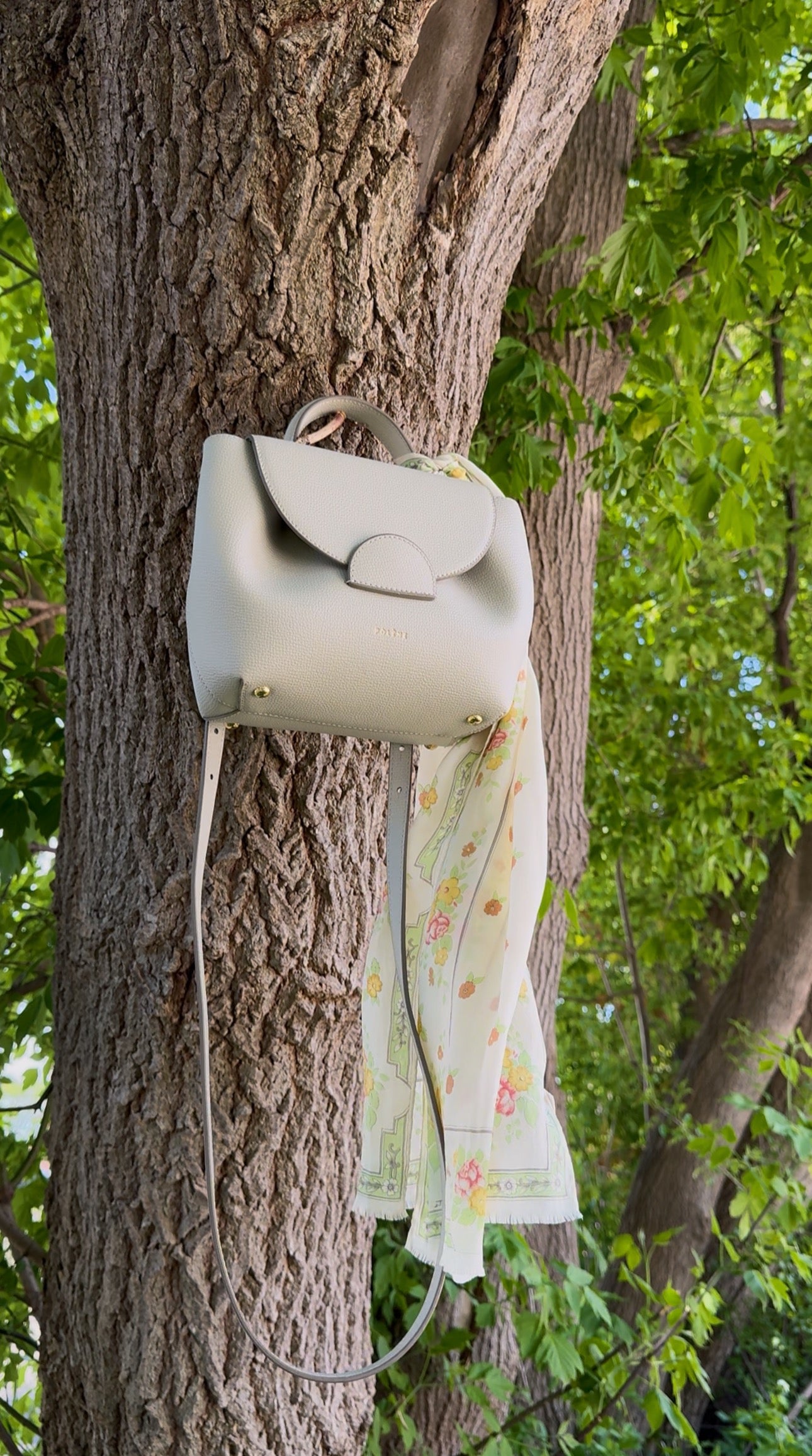 Polène Numéro Un Off-White Leather Handbag