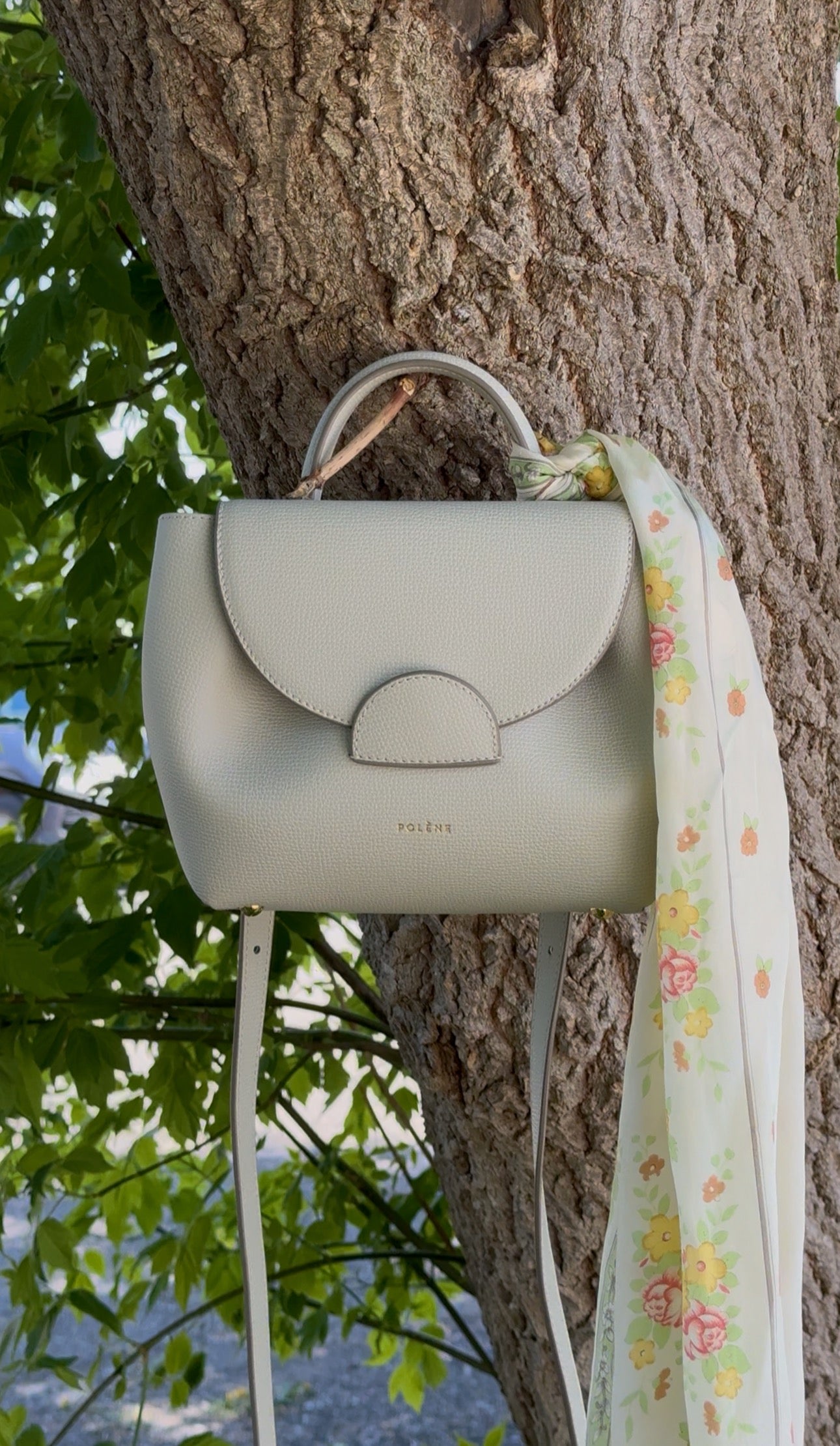 Polène Numéro Un Off-White Leather Handbag